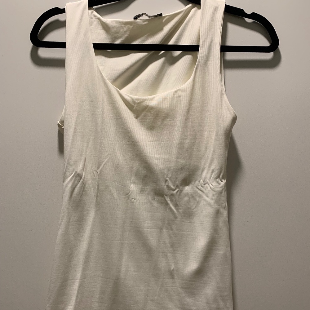 Zara sleeveless white top